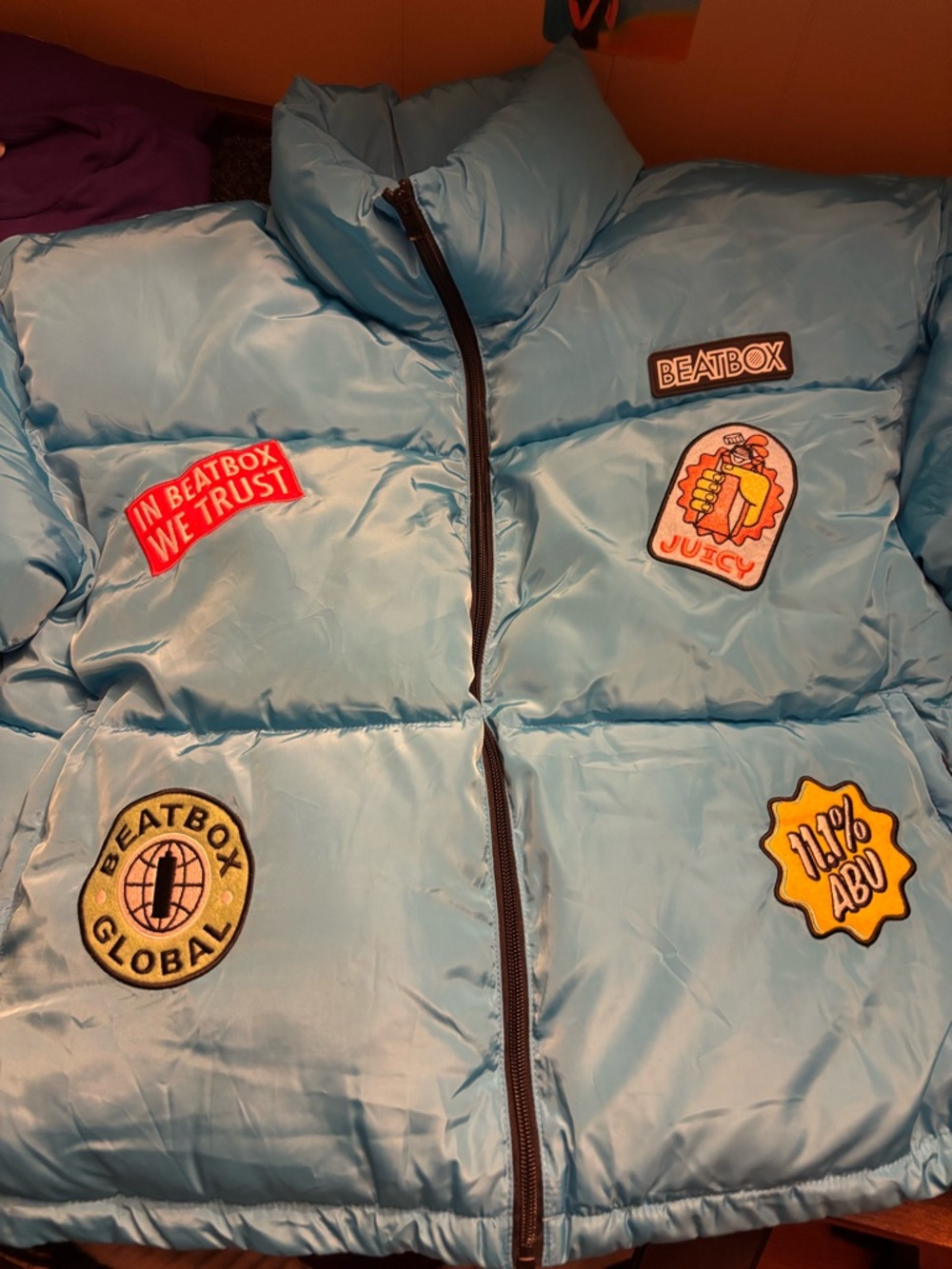 Beatbox Light Blue Puffer Jacket - Drinking Team XL - Picture 2 of 9